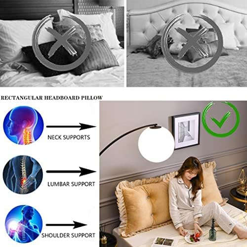 ZZYK Large Velvet Reading Pillow with Removable Cover