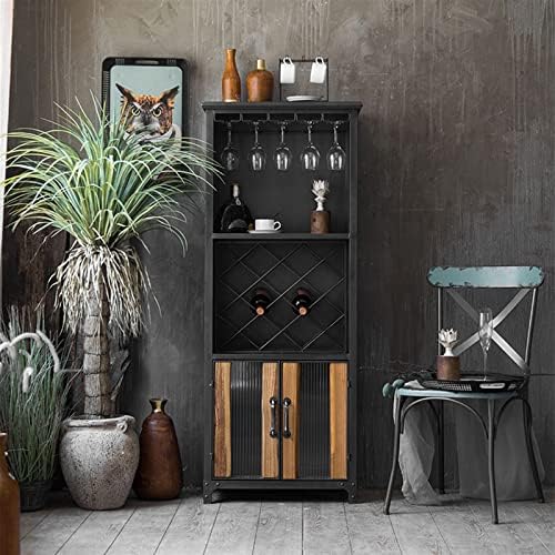 Hhaoran-9863 Vintage Iron Wine Cabinet