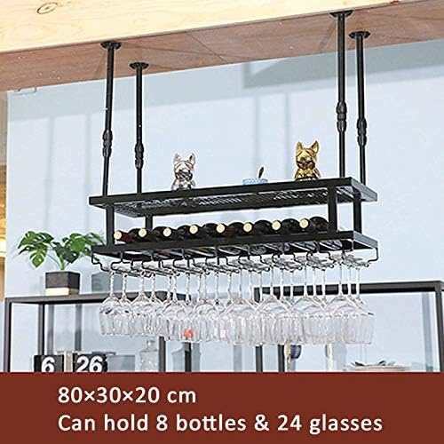 Wall Mounted Wine Rack Adjustable Height Black Glass