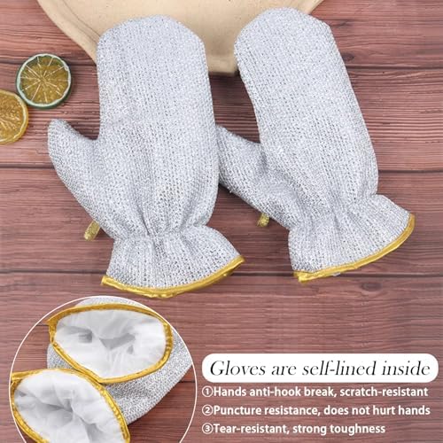 Jhazala Wire Dishwashing Gloves with Diamond Mesh