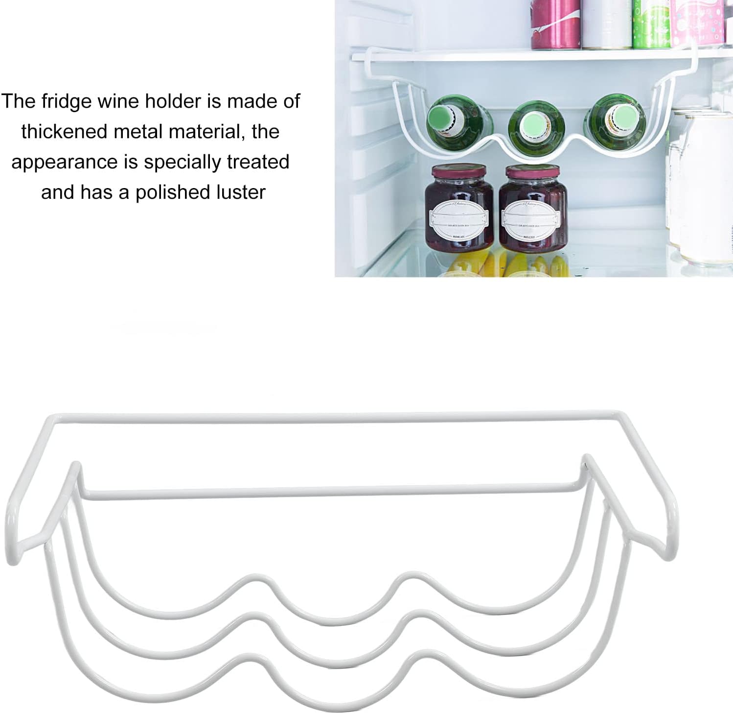 HERCHR Fridge Wine Rack Universal Metal Holder