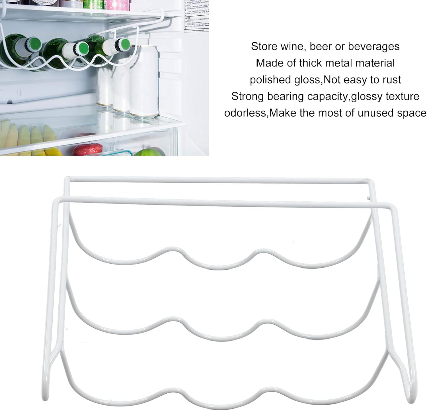 HERCHR Fridge Wine Rack Universal Metal Holder