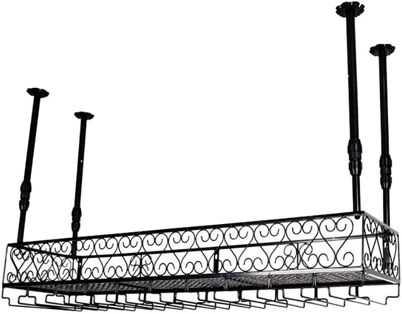 Adjustable Iron Wine Glass Frame Ceiling Rack