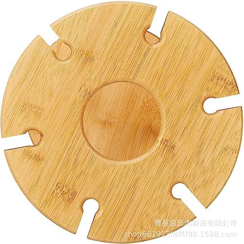 OWKAY Wooden Wine Rack 25x25cm Freestanding