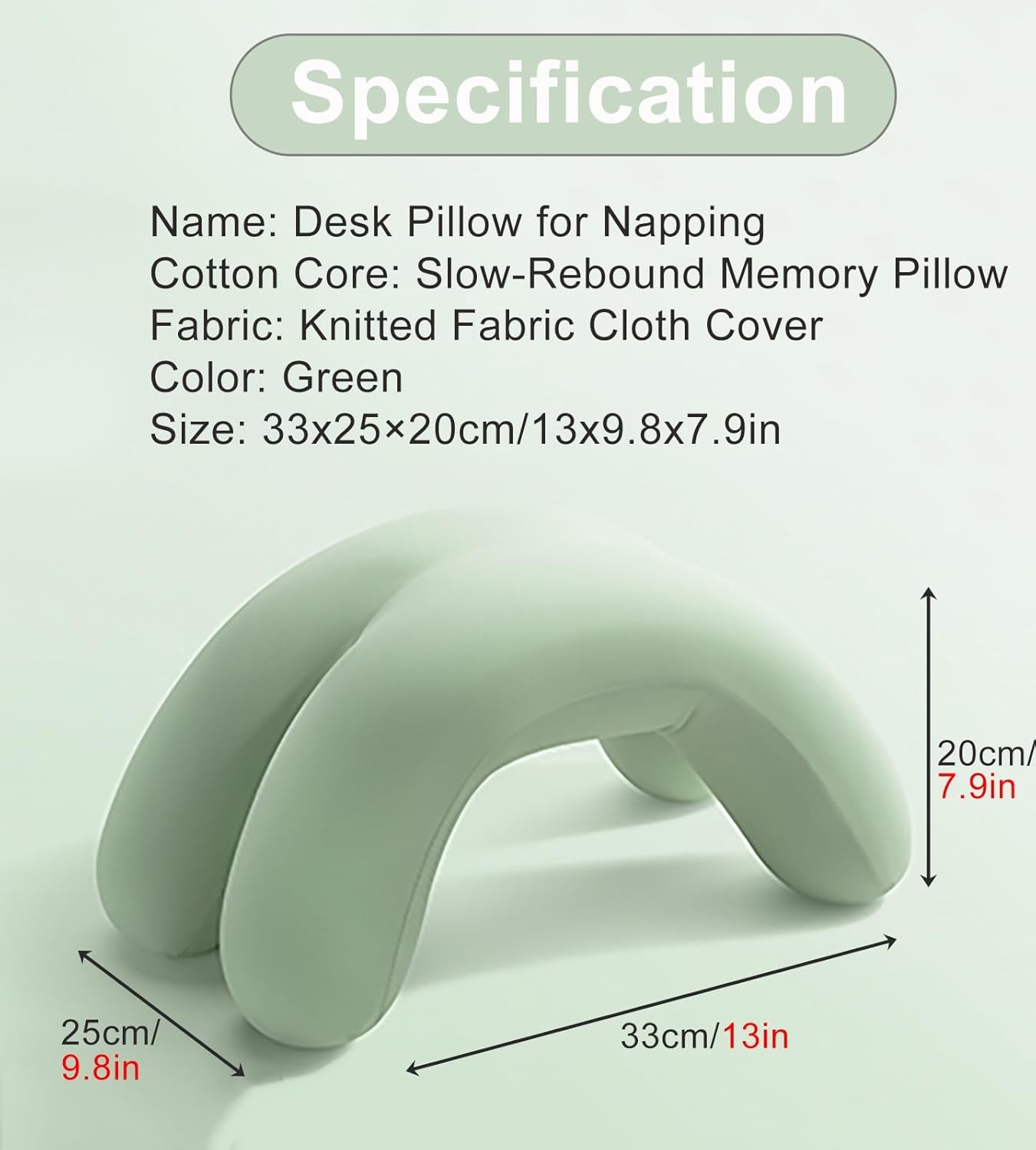 WAHHWF Face Down Massage Pillow with Memory Foam and Removable Cover