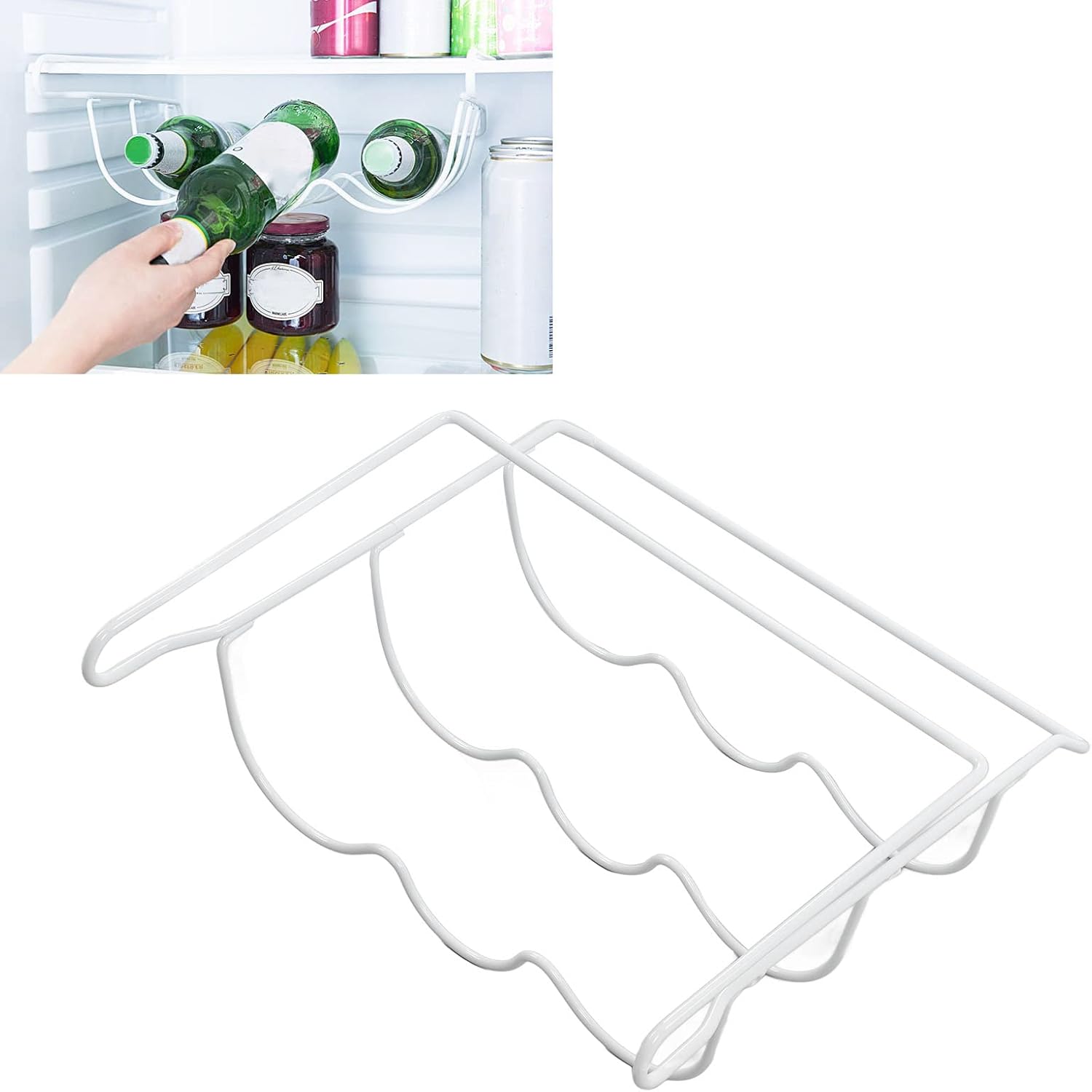 HERCHR Fridge Wine Rack Universal Metal Holder
