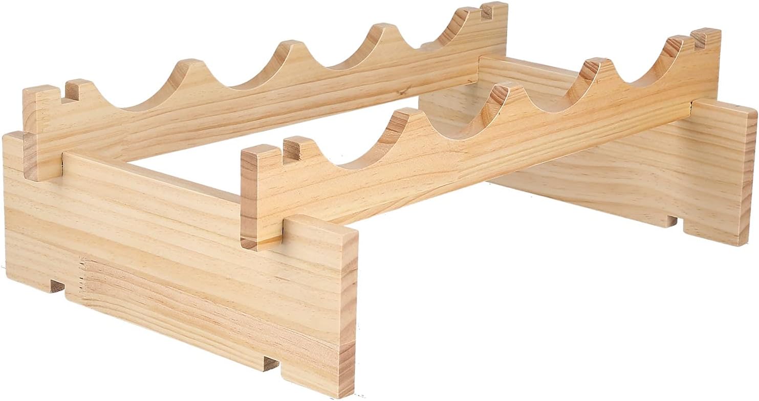 XPSSJMU Wine Shelf Durable Sturdy Pine Holder