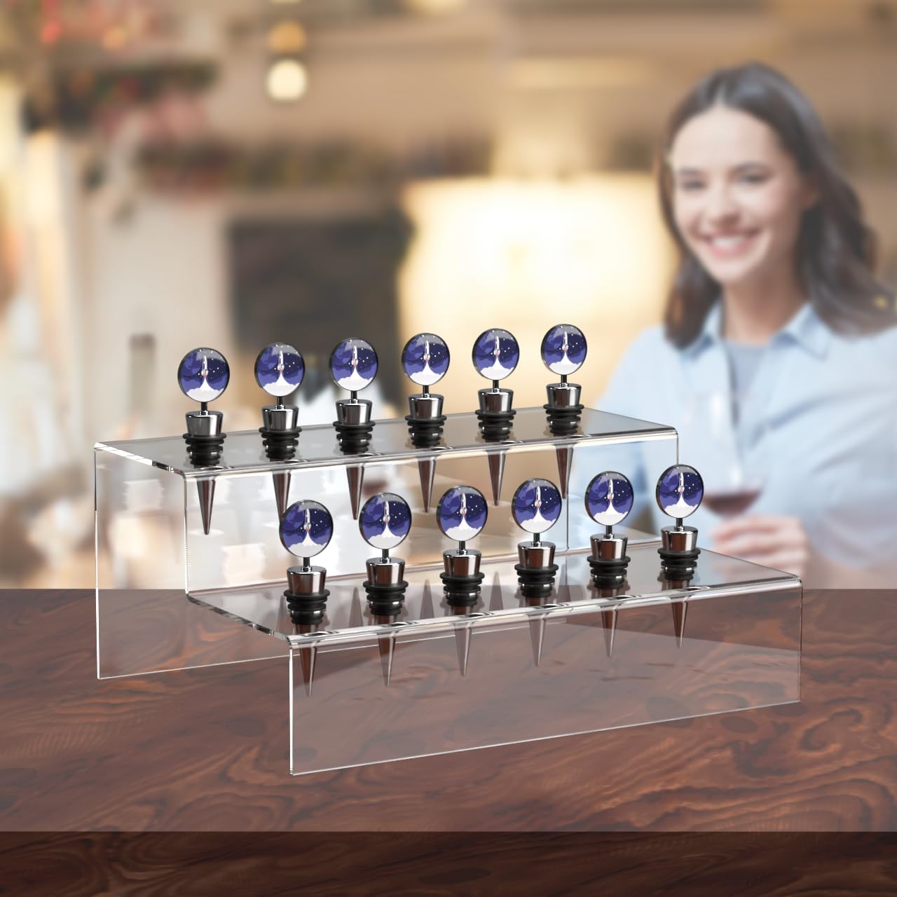 Marketing Holders 12 Slot Wine Stopper Display Stand