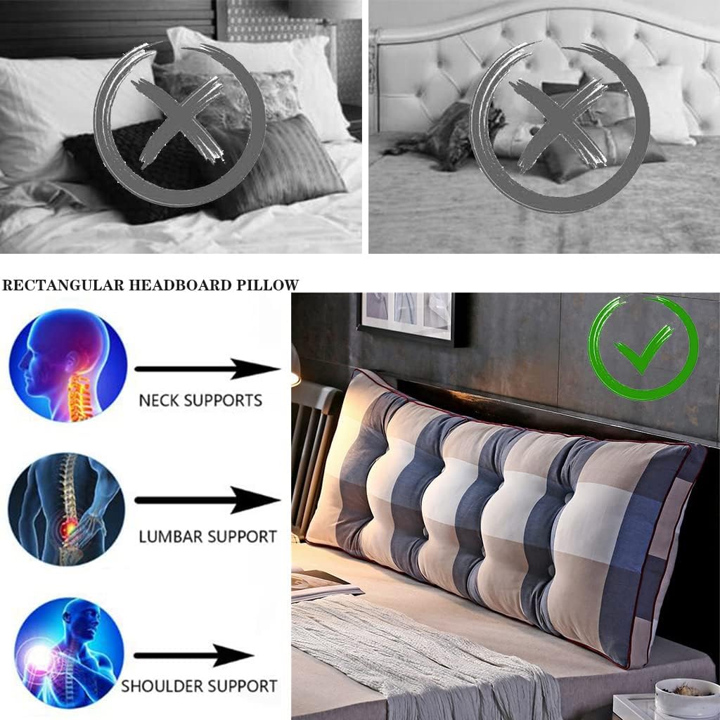 ZZYK King Size Headboard Pillow with Removable Cover