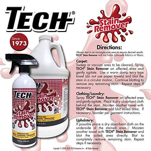 TECH Stain Remover 24 oz 2-Pack for Carpet Clothes Upholstery