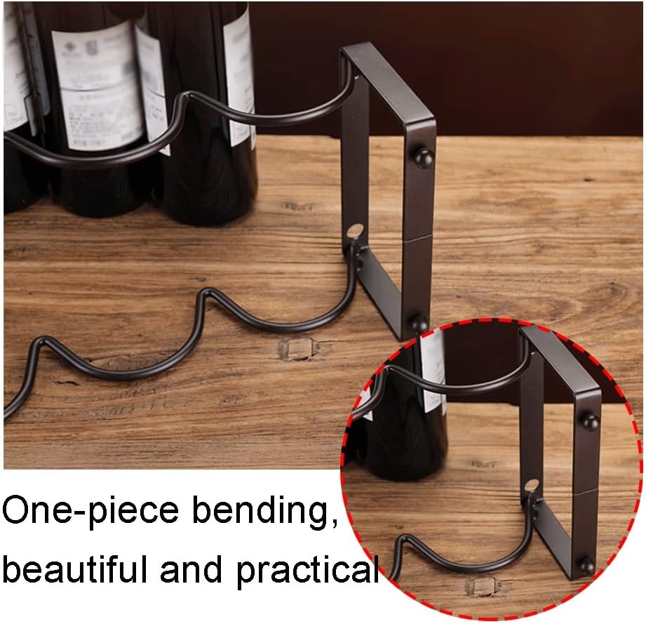 LYRWISHLTD Countertop Wine Holder for 2 Bottles