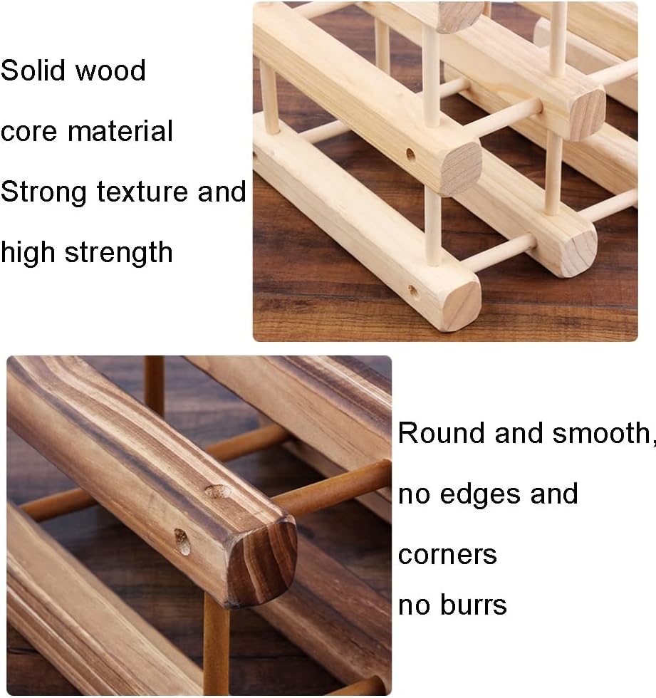 LYRWISHLTD Tabletop Wine Rack with Wooden Design