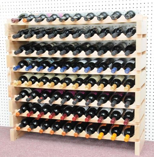 40-Bottle Hardwood Wine Rack Modular Set