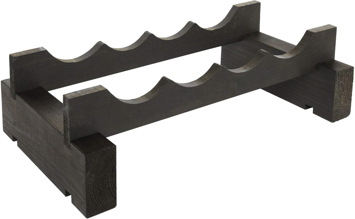 4 Bottle Wide Wine Rack Natural Pine