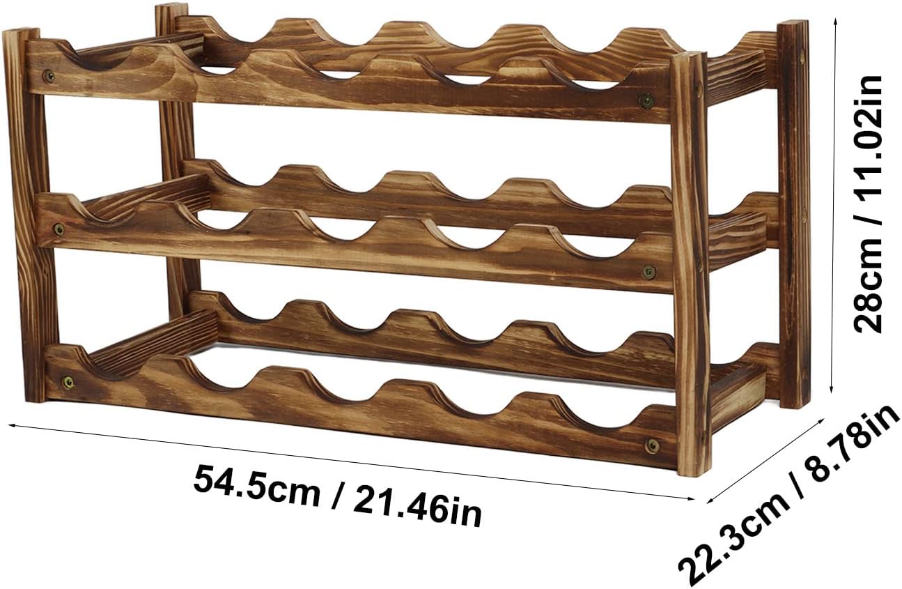 Zerodis 3 Layer Wine Rack with 15 Bottles Capacity
