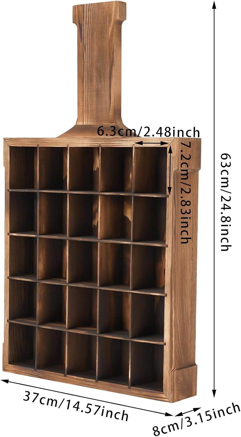 Eapmic Wall-Mounted Wine Glass Rack with 25 Compartments
