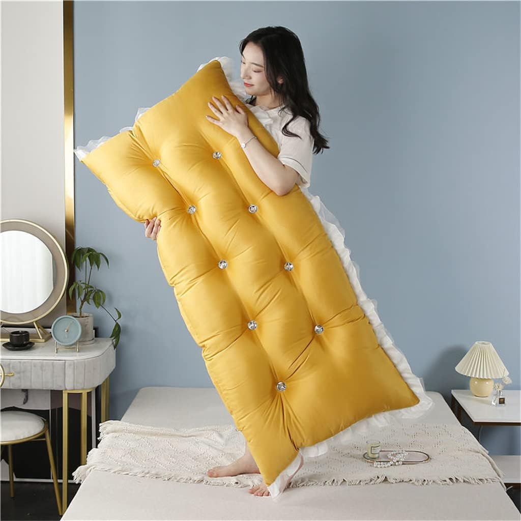 ZZYK King Headboard Pillow - Yellow 354 Inch Reading Support Cushion