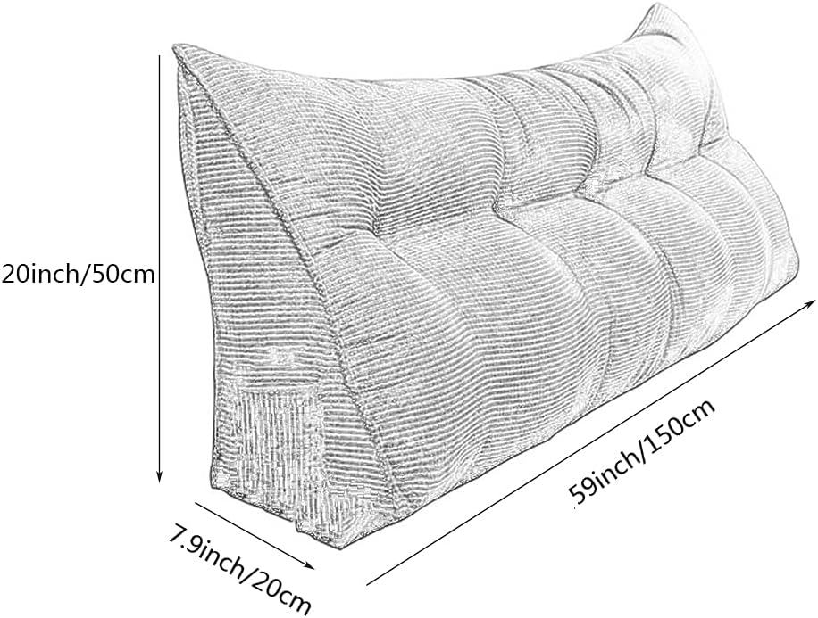 ZZYK Long Back Support Pillow with Removable Cover 1