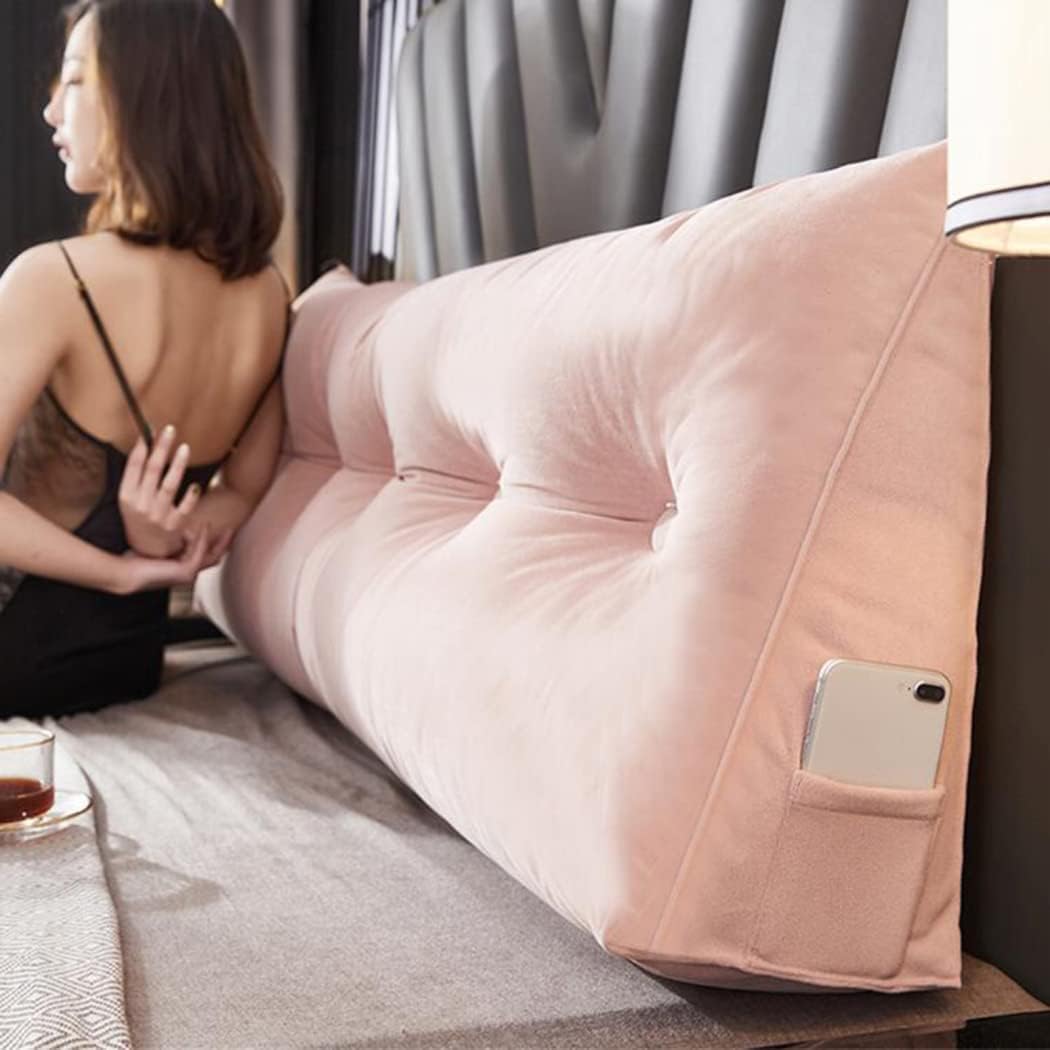 ZZYK Soft Reading Pillow with Headboard Support - Pink 314in