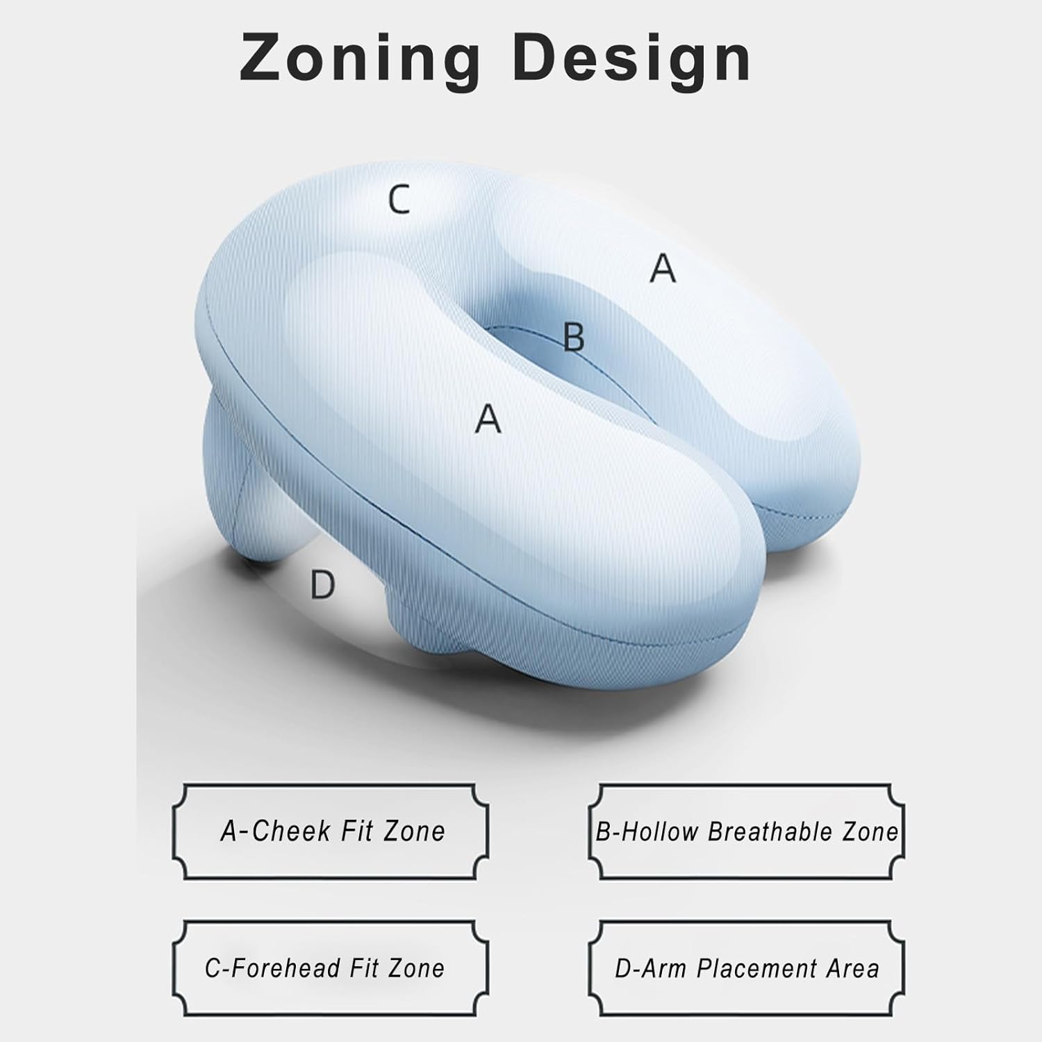 Inflatable Travel Pillow for Kids with Check Valve and Zipper