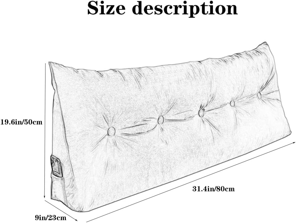 ZZYK Soft Reading Pillow with Headboard Support - Pink 314in
