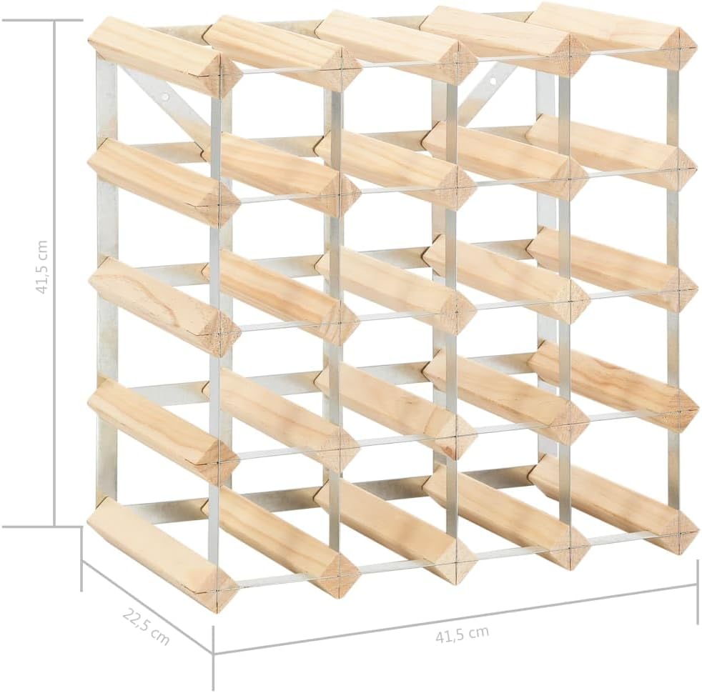 vidaXL 20-Bottle Freestanding Wine Rack 1
