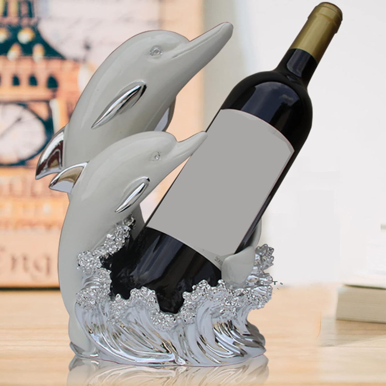 JUSHZ Modern Gold Wine Rack Holder for Home Decor