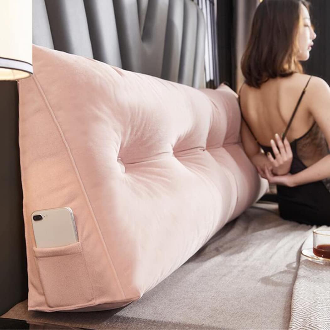 ZZYK Soft Reading Pillow with Headboard Support - Pink 314in