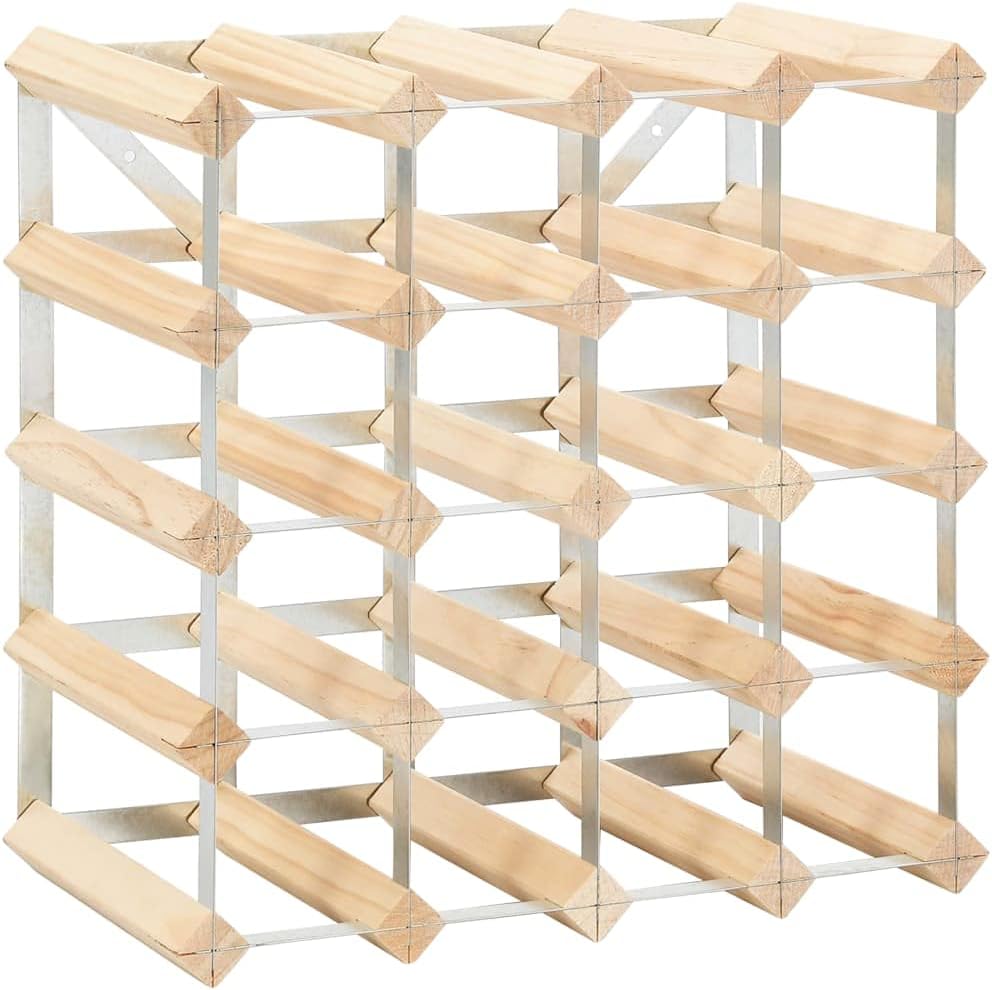 vidaXL 20-Bottle Freestanding Wine Rack 1