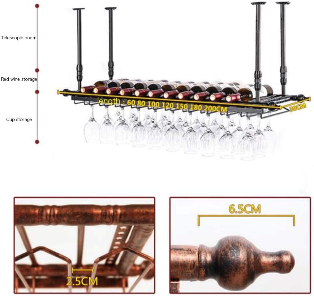 Adjustable Wall-Mounted Wine Rack with Double Layer and Glass Holder