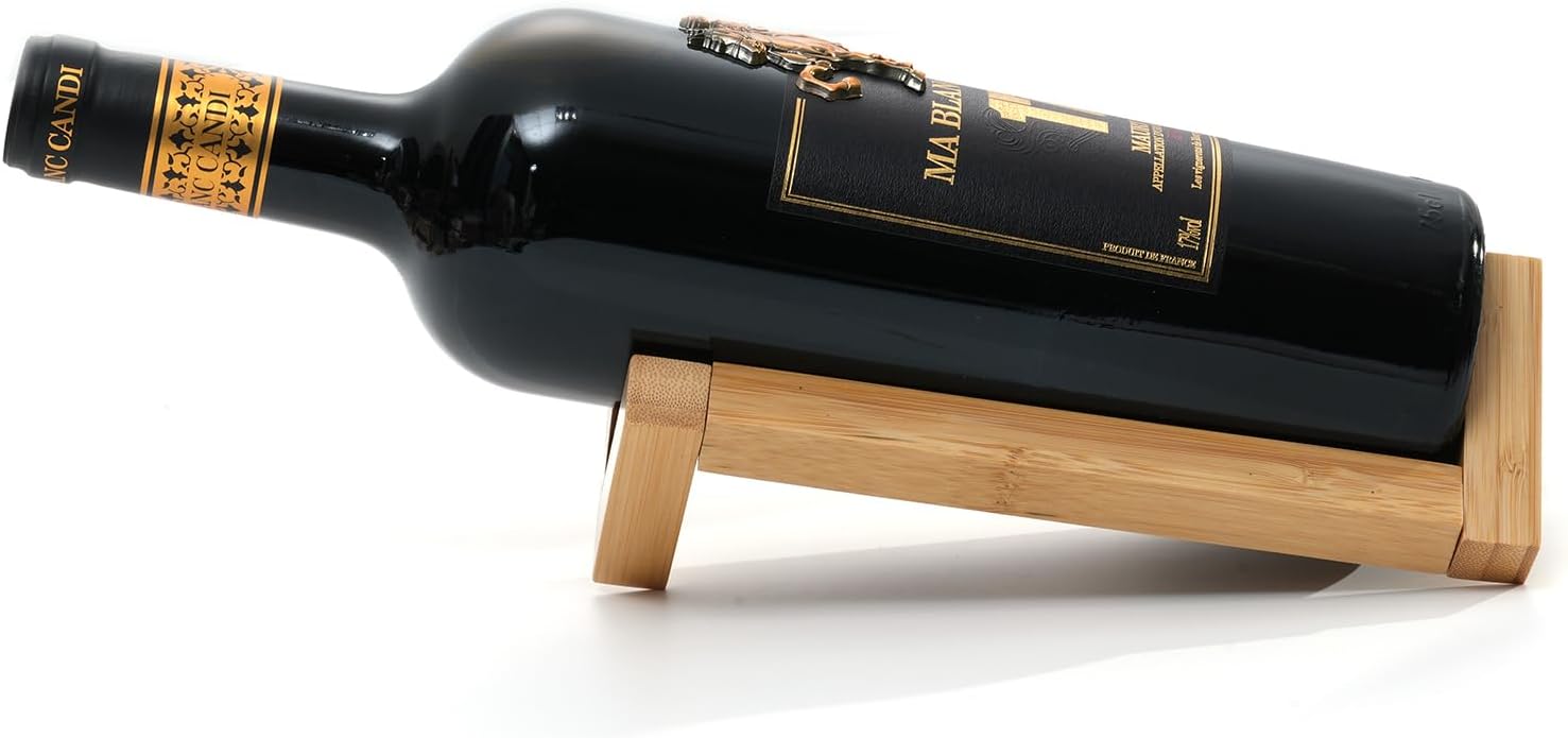 Personalized Bamboo Wine Bottle Holder Stand 1