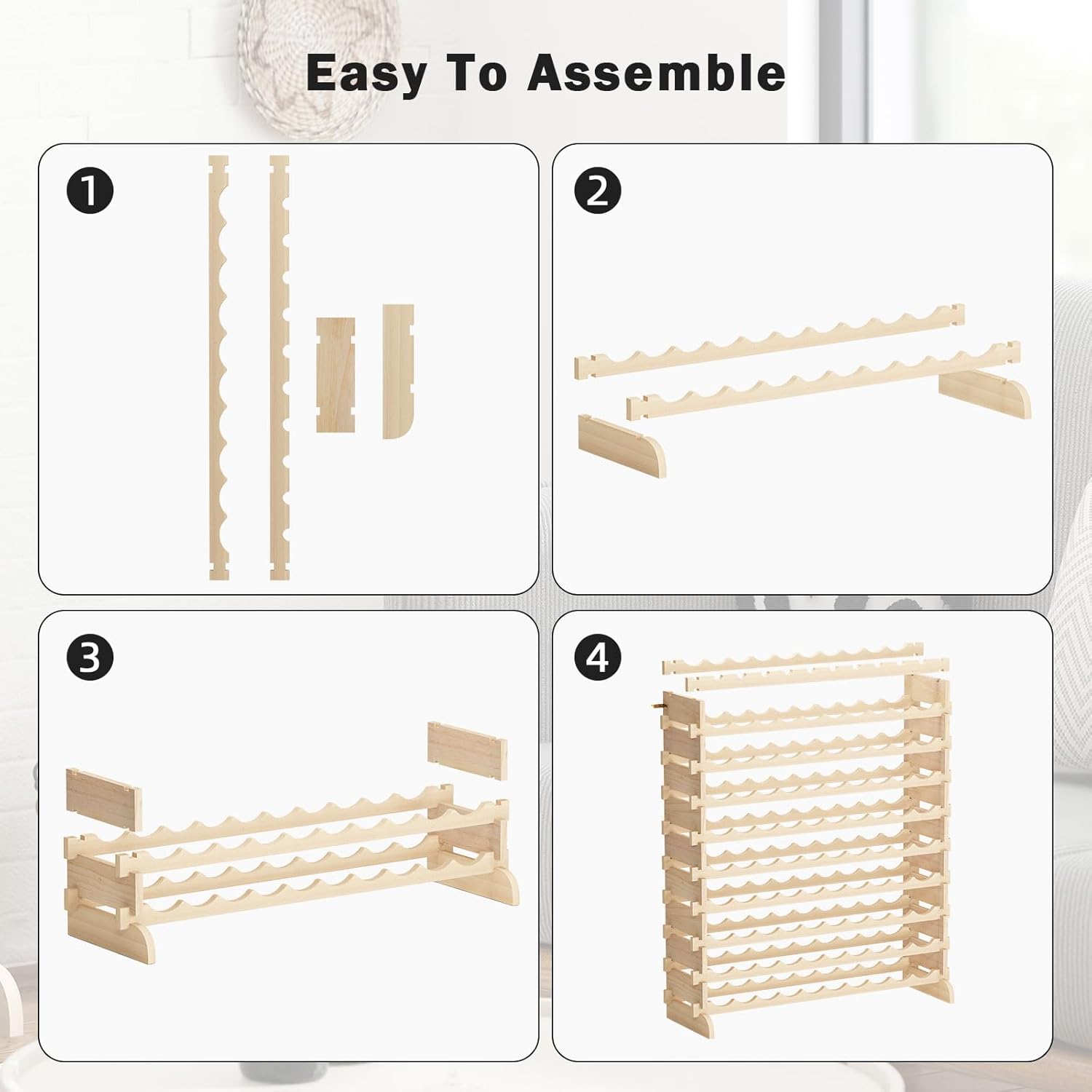 sogesfurniture Floor Wine Racks 120 Slots