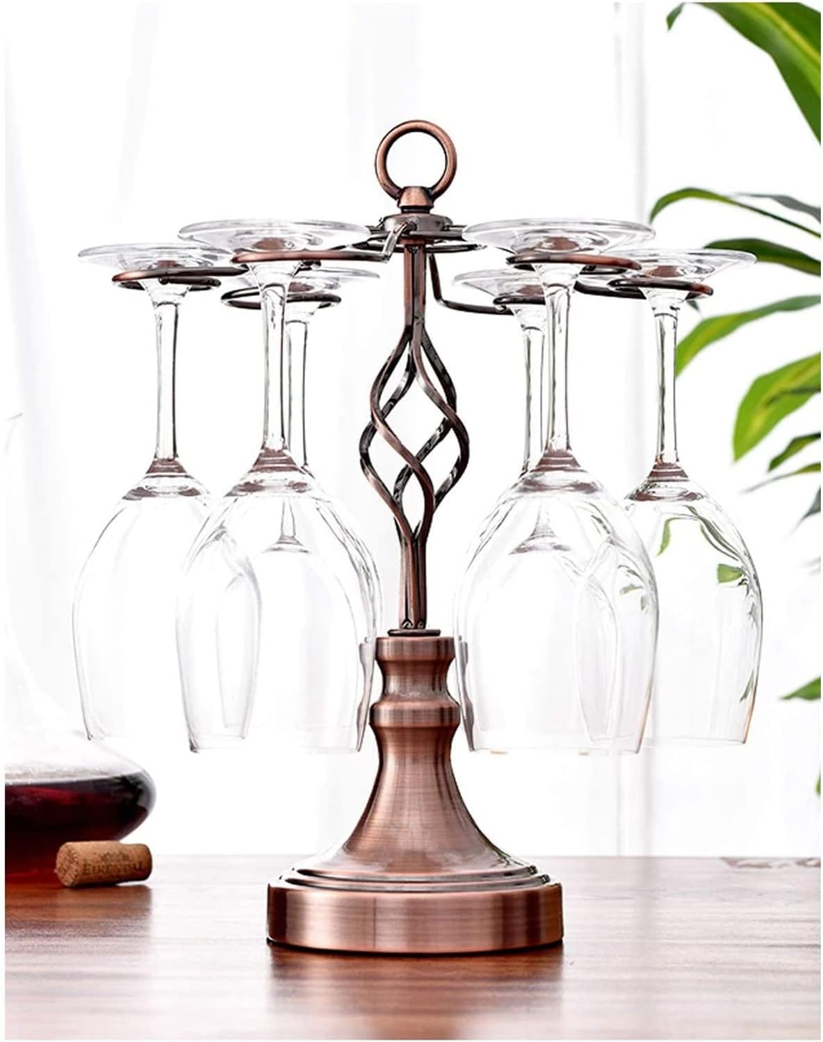 ALDEPO Bronze Industrial Wine Glass Holder