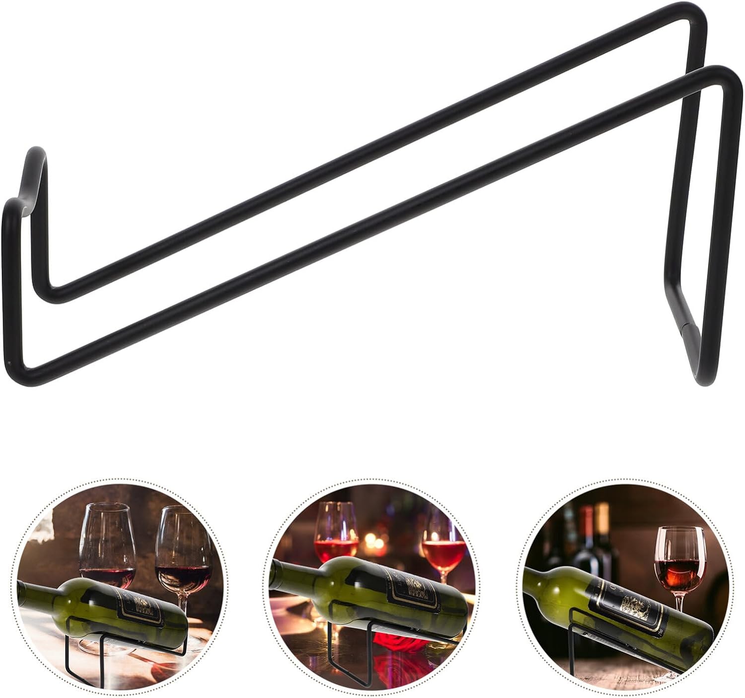 Homoyoyo 2pcs Metal Wine Rack for Kitchen and Home Use