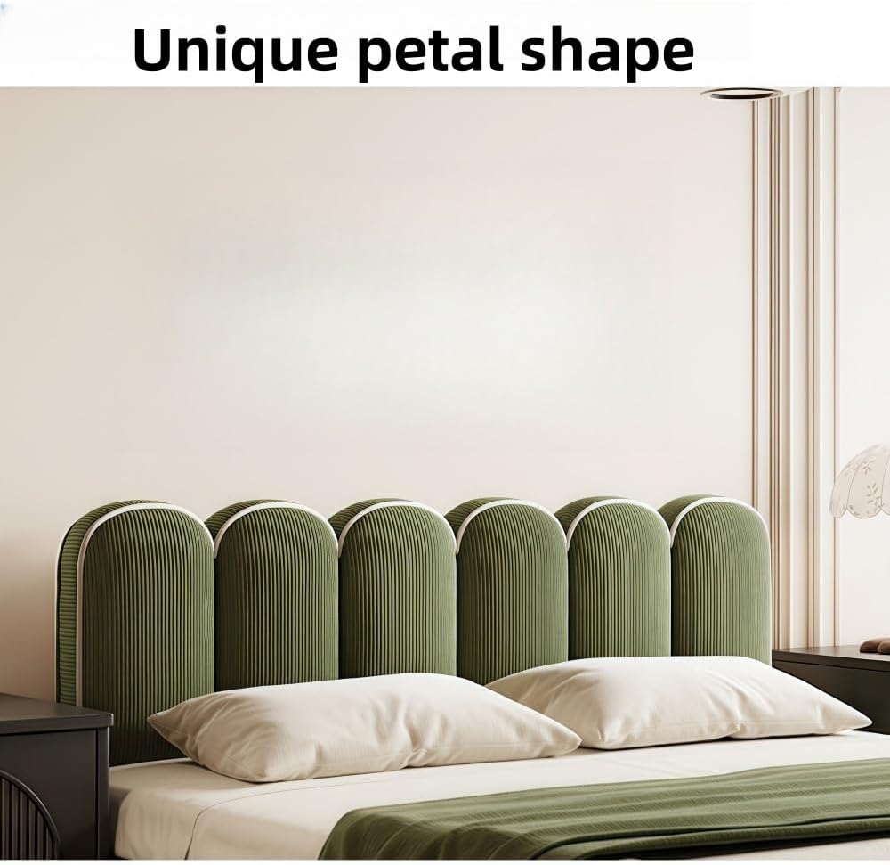 TPTBON Corduroy Headboard Pillow Petals Design Reading Support Cushion