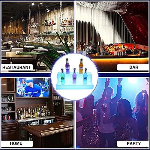 TOYOCC 2 Tier LED Liquor Shelf with Remote Control 1