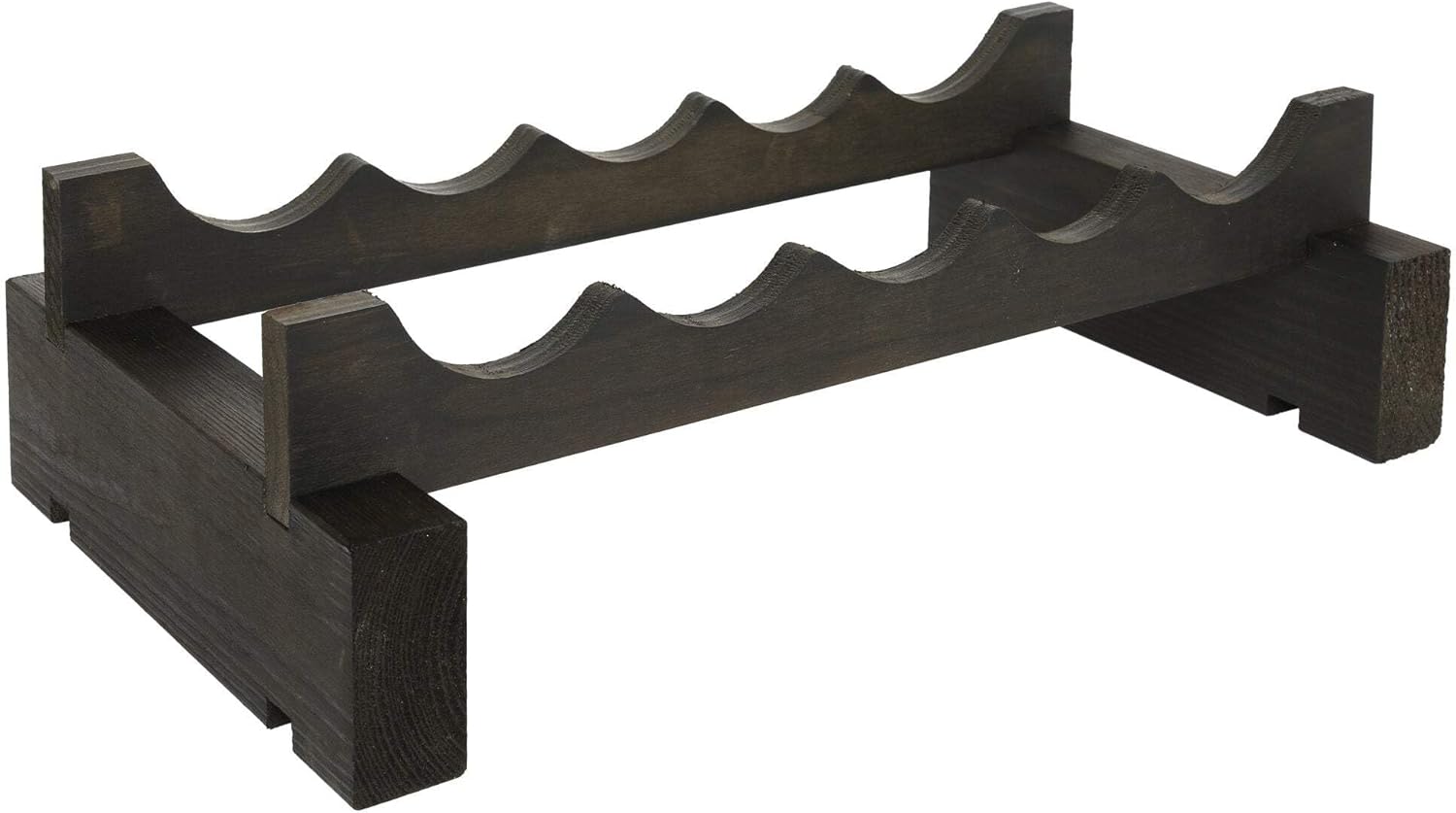 5 Bottle Wide Wine Rack Natural Pine