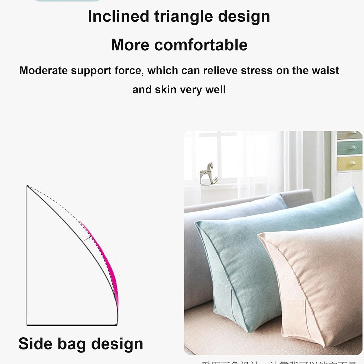 Yonwait Wedge Pillow for Headboard - Comfortable Reading Support