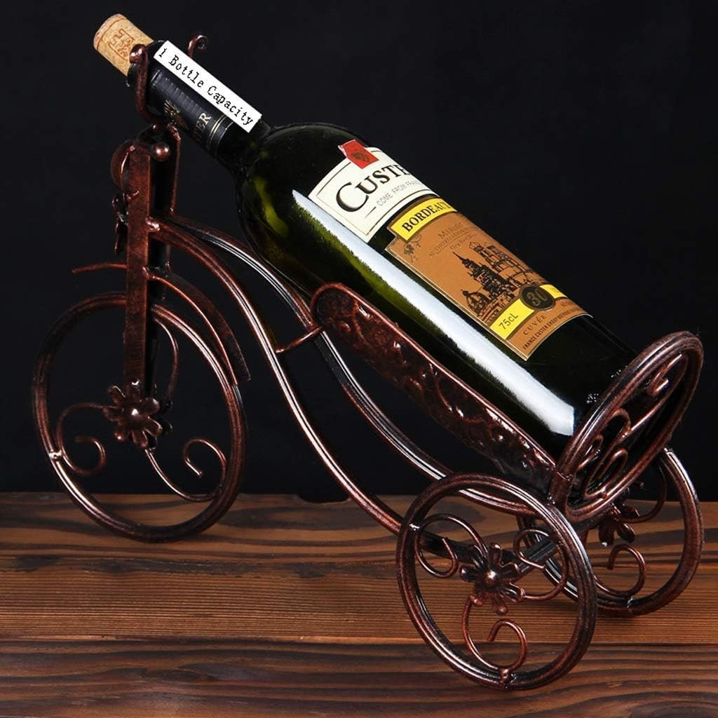 HASMI Freestanding Wrought Iron Wine Rack for Home Kitchen Bar Cellar