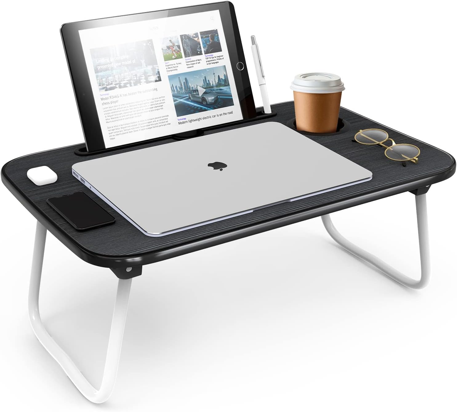 Nestl Reading Pillow with Lap Desk - Brown