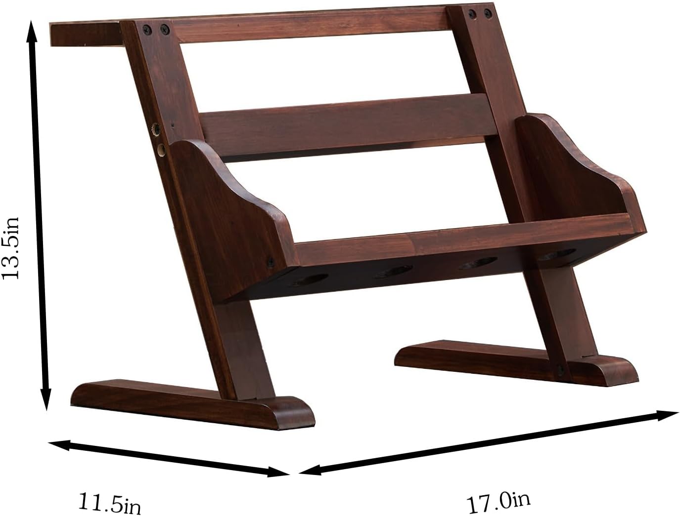 Elegant Solid Wood Wine Rack with Cup Holder
