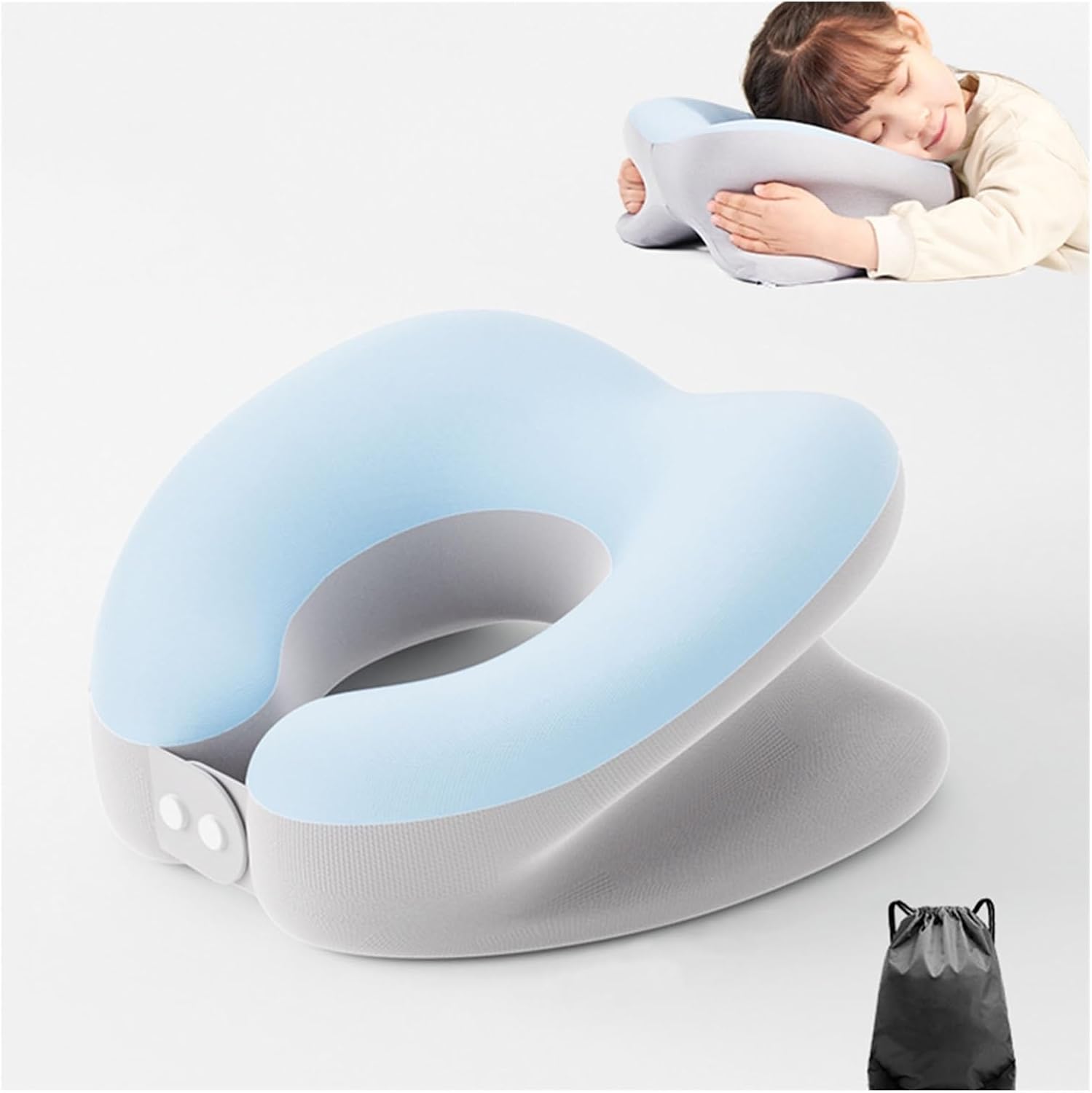 WAHHWF Face Down Pillow with Memory Foam and Removable Cover