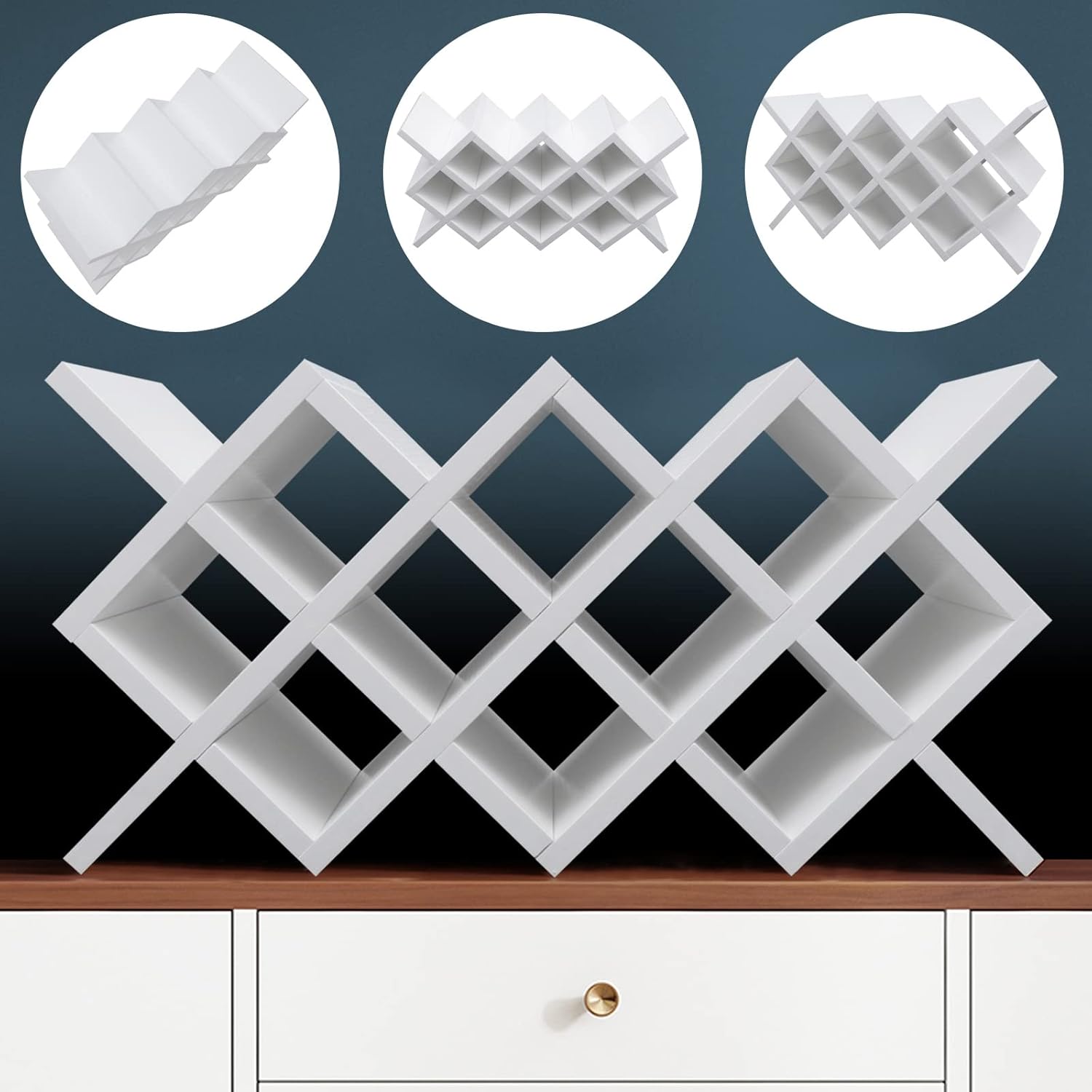 CeRaBuRET Ten-Cell Wall-Mounted Wine Rack
