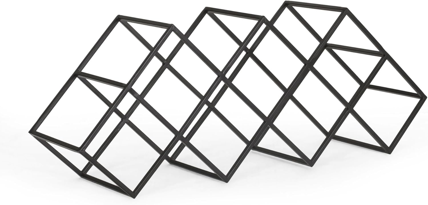 Modern Industrial Wine Rack with 7 Bottle Holders