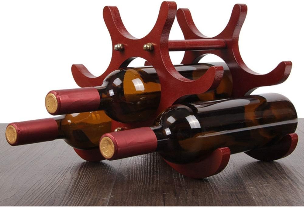 Wooden Wine Rack with 6 Bottle Capacity