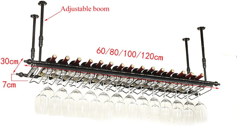 ZJDYDY Wall-Mounted Wine Rack Black