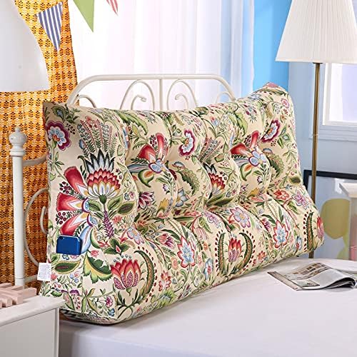ZZYK Headboard Cushion Fleece Triangular Support Pillow