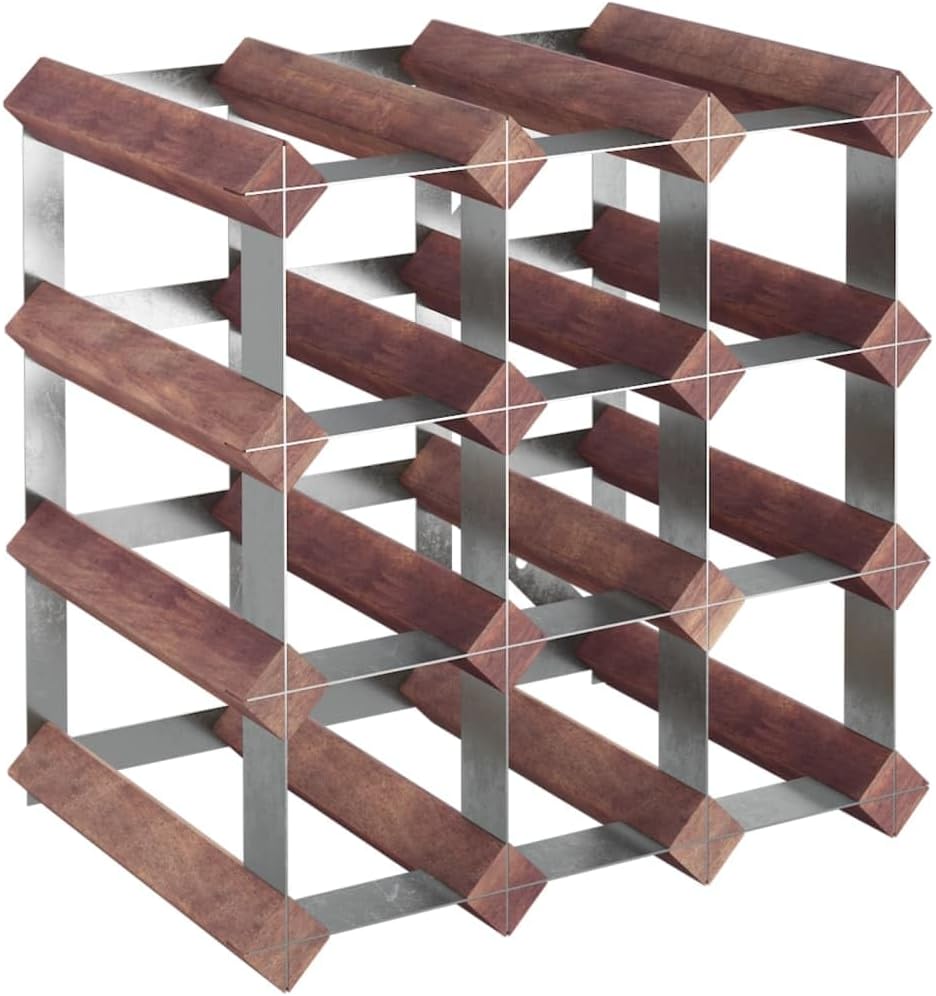 vidaXL Brown Wine Rack - 12 Bottle Storage