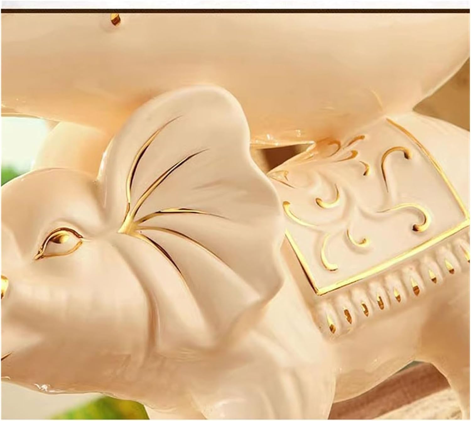 IBONSON Freestanding Wine Rack with Elephant Ornaments