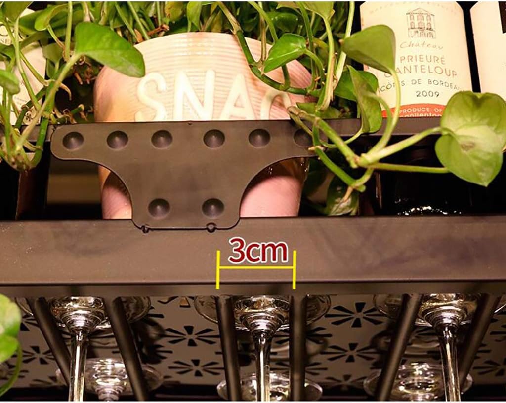 ZJDYDY Glass Wine Glass Frame Ceiling Metal Wine Rack 100cm